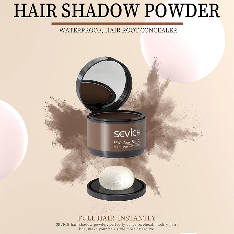 Sevich Waterproof Hair Line Powder 4g Natural Instant Hairline Shadow Powder Black Root Cover Up Forehead Hair Makeup Concealer