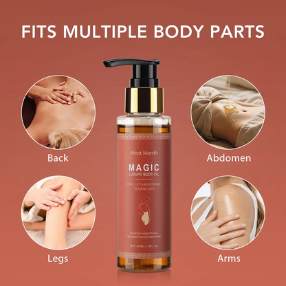 Women's Magic Body Firming Oil for Abdomen And Thighs - Deep Hydration Fast-Absorbing Full Body Dry Skin Firming Solution