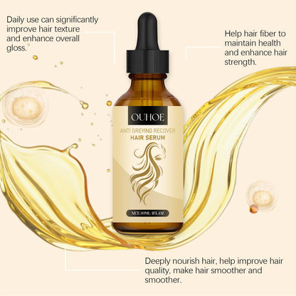 Darkening Hair Oil Blackening Natural Black Color Cleansing Strengthen Nourishment Repairing White Grey Hair Caring Essence Oil