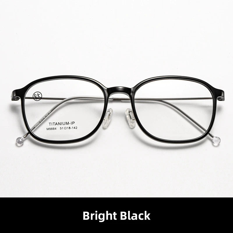 FIRADA 2025 Fashionable Comfortable Glasses Retro Ultra Light Titanium Optical Prescription Eyeglasses Frames For Women 9884-C