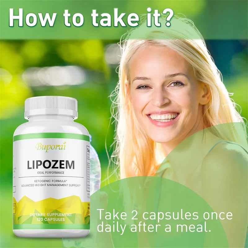 Lipozem Supplement - Weight Loss Capsules, Boosts Metabolism, Increases Energy and Controls Appetite