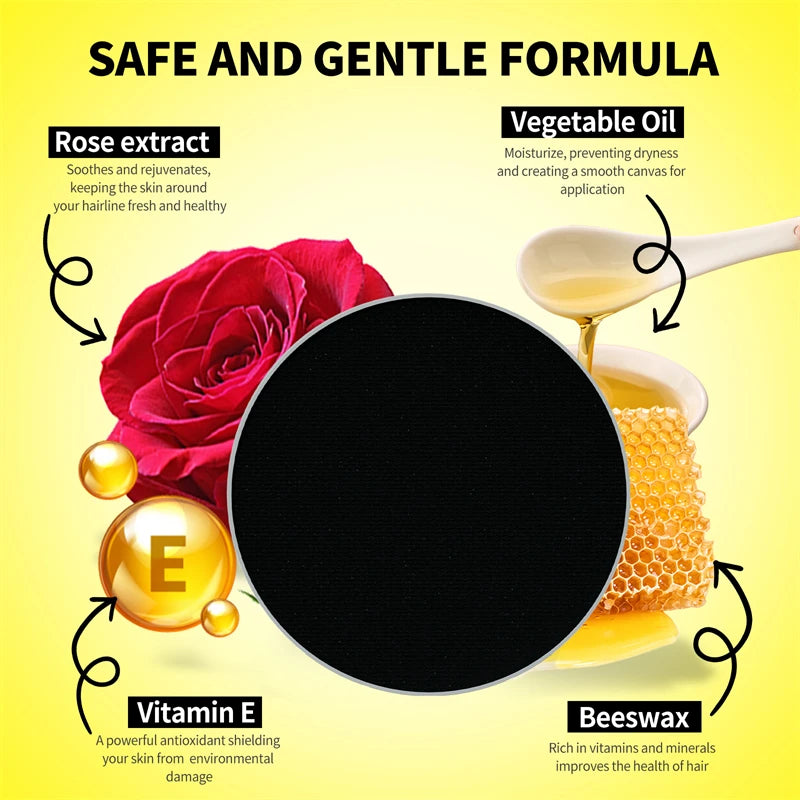 Mini Hairline Shadow Powder Waterproof Instant Hairline Powder Black Root Cover Up Hair Concealer Double Ended Makeup Brush