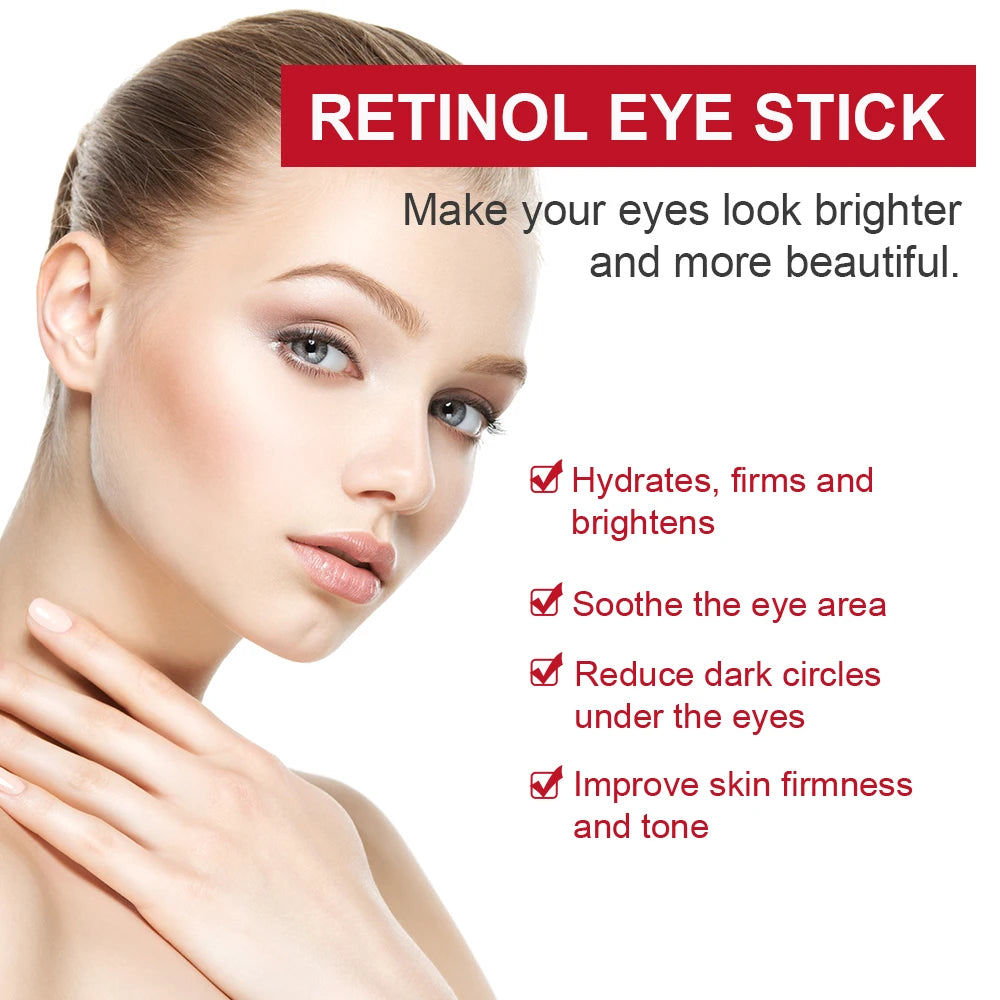 Retinol Eye Cream Lightening Dark Circles Firming Skin Instant Eye Repair Serum Moisturizing Nourishing Korean Eye Care Stick