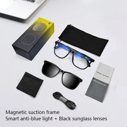 GS05 Smart Bluetooth Music Glasses forMen Women withOutdoor home dual-use Touch Voice UV400 Polarized Lens Smart glasses for men