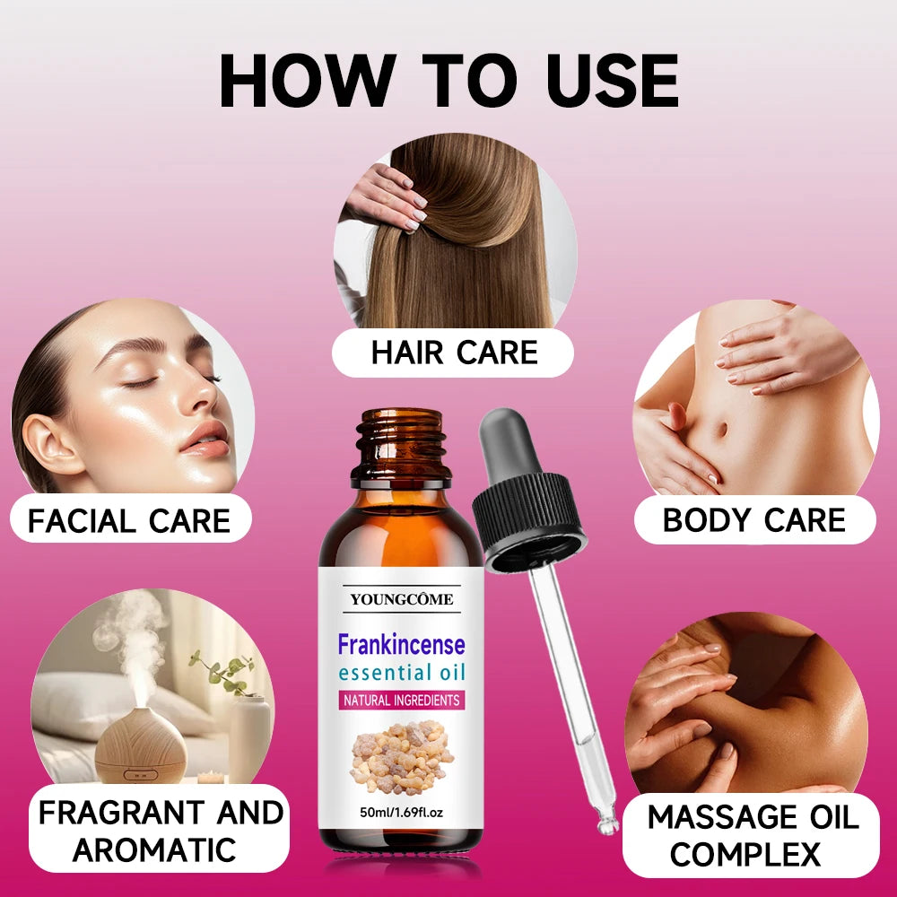 Frankincense Essential Oil Silky Smooth Hair Moisturizes and Softens Hair, Hair Care Essential Oil Prevents Improves Hair Loss