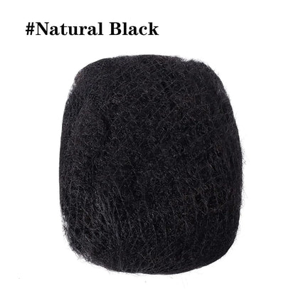 Afro Kinky Bulk Hair 100% Human Hair For Dreadlocks Twist Braid Hair Extension Natrual Black Color 30g 1pc 8-12 Inches