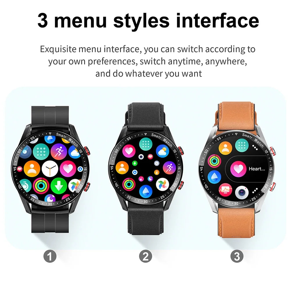 New Luxury Men Smart Watches Fitness Clock Waterproof Sports Watch AI BT Call Smartwatches for Women Android Xiaomi Huawei 2025