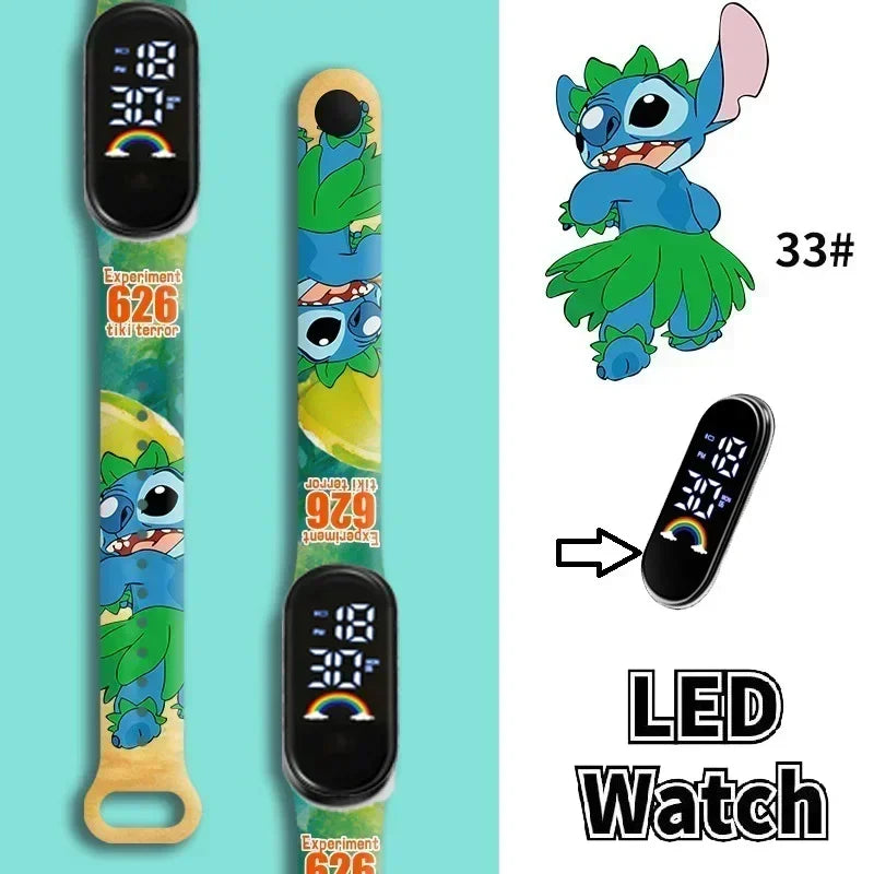 Stitch Children Watches Girls Waterproof Sport Touch Screen Watch for Women Waterproof Digital Clock Bracelet Gifts