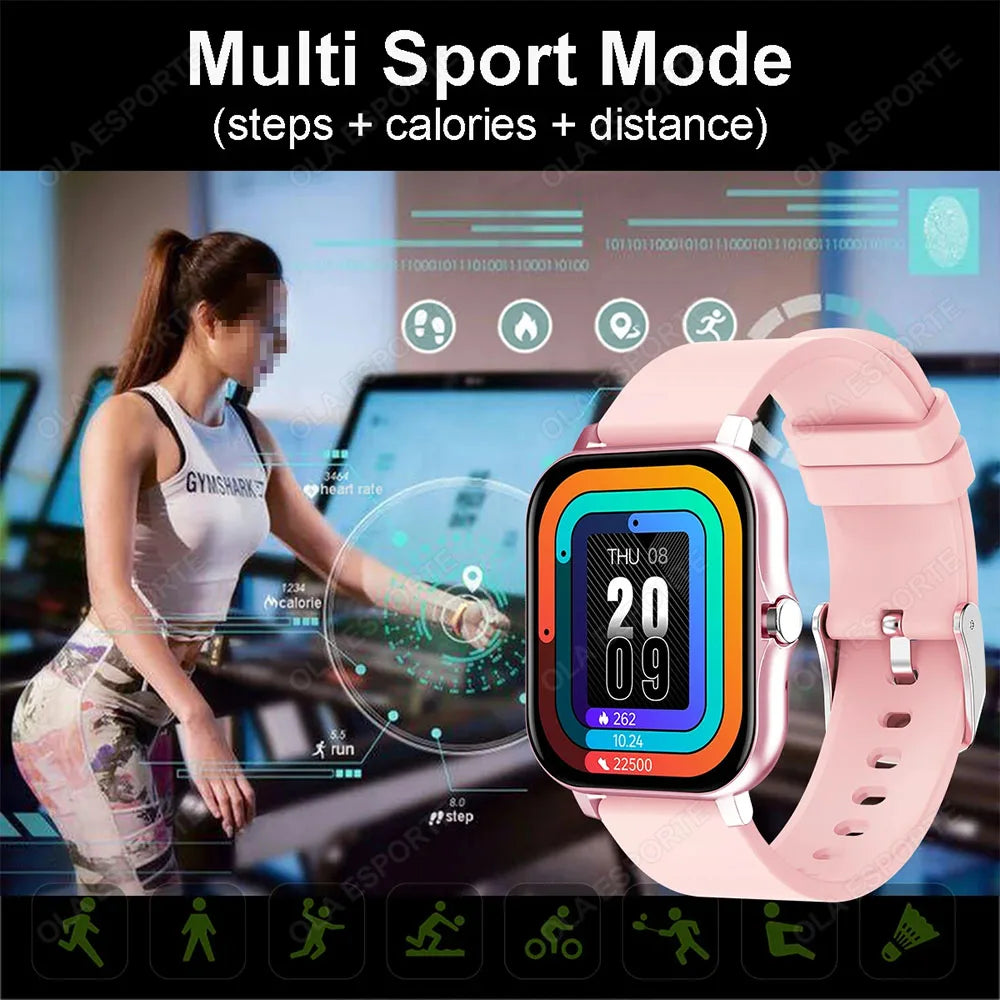 Fashion Bluetooth Calls Smartwatch 1.83 Inch Touch Screen Heart Rate Blood Oxygen Sleep Monitor Waterproof Smart Watch Women Men