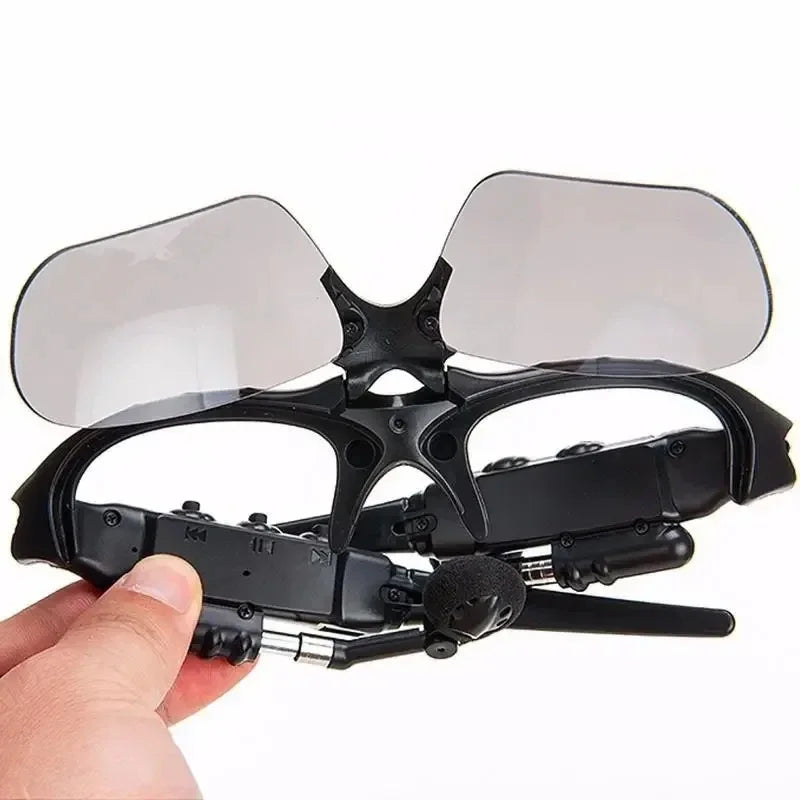 Fashion Cycling Glasses with TWS Bluetooth Earphone Phone Call Adjustable Sport Motorcycle Driving Sunglasses Wireless Headphone