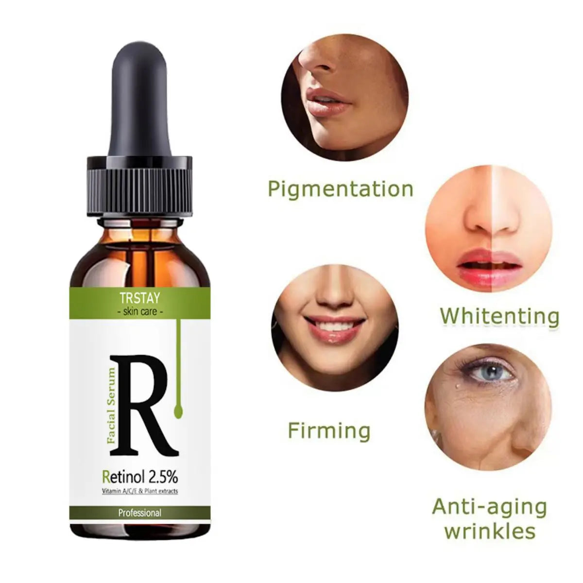 Retinol Serum Anti Wrinkle Fade Dark Spots Vitamin C Facial Serum Whiten Face Skincare Essence Skin Care Products