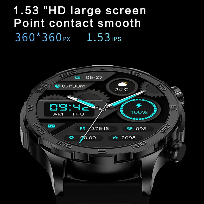 2025 New Smart Watch Watch HD Screen Bluetooth Call GPS Trajectory NFC Heart Rate Compass Outdoor Sports Waterproof SmartWatch