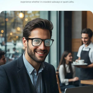 AI Bluetooth Smart Glasses Real-Time Translation Multilingual Listening Music & Call Functionality