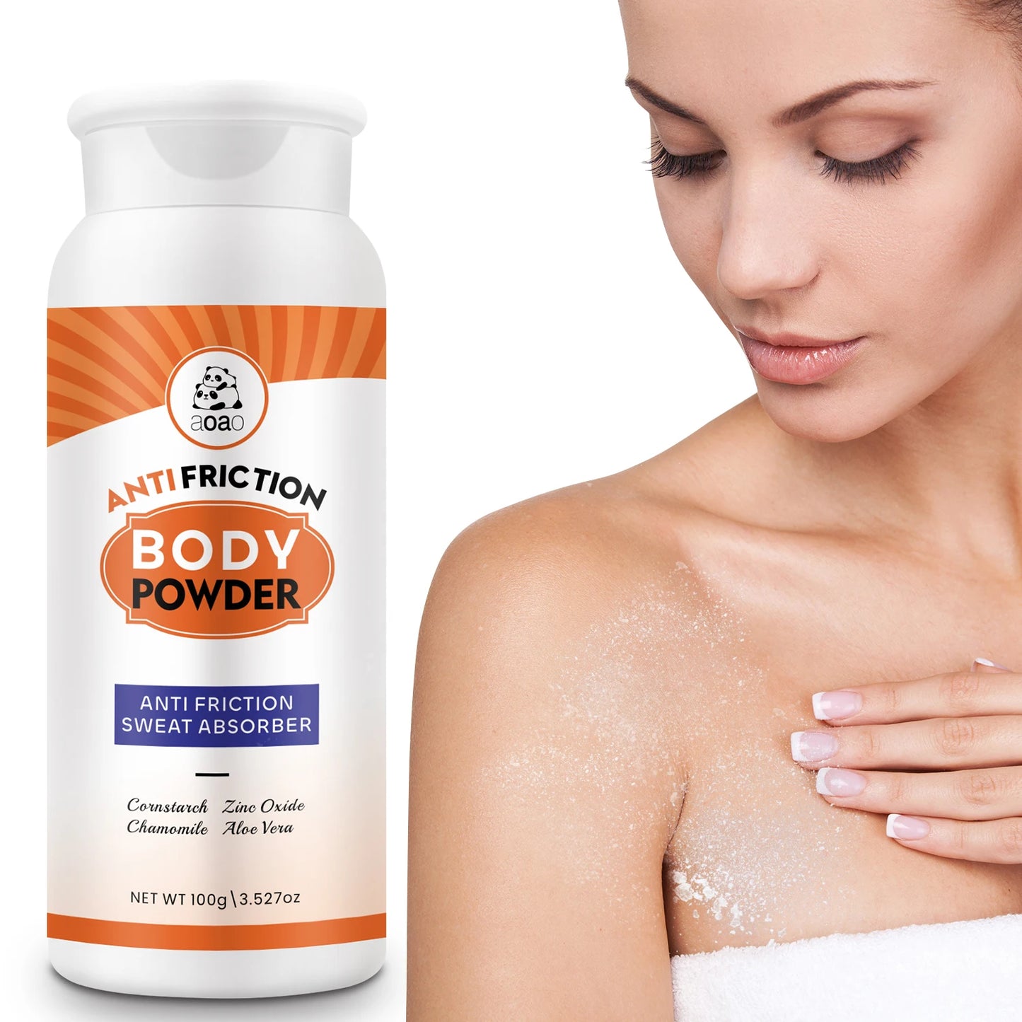 Women's Anti Scratch Body Powder - Contains Aloe Vera, Chamomile, No Talc Powder, Moisture Absorbing Natural Moisturizing Powder