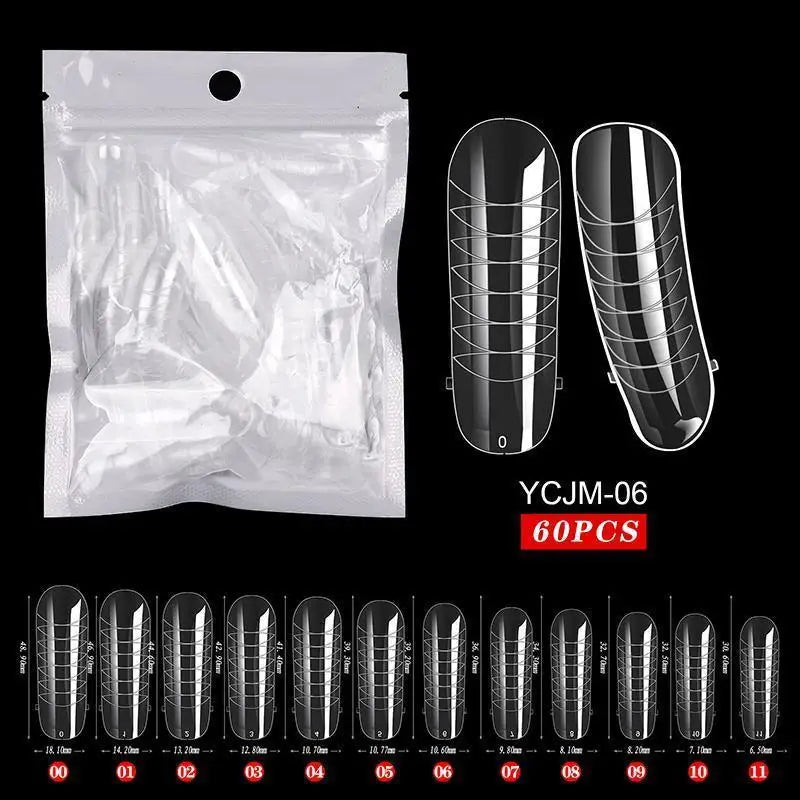 Clear Nail Extension Forms Top Molds For Nails Quick Building Mold Dual Forms Full Cover Nail Tips Manicure Art Accessories