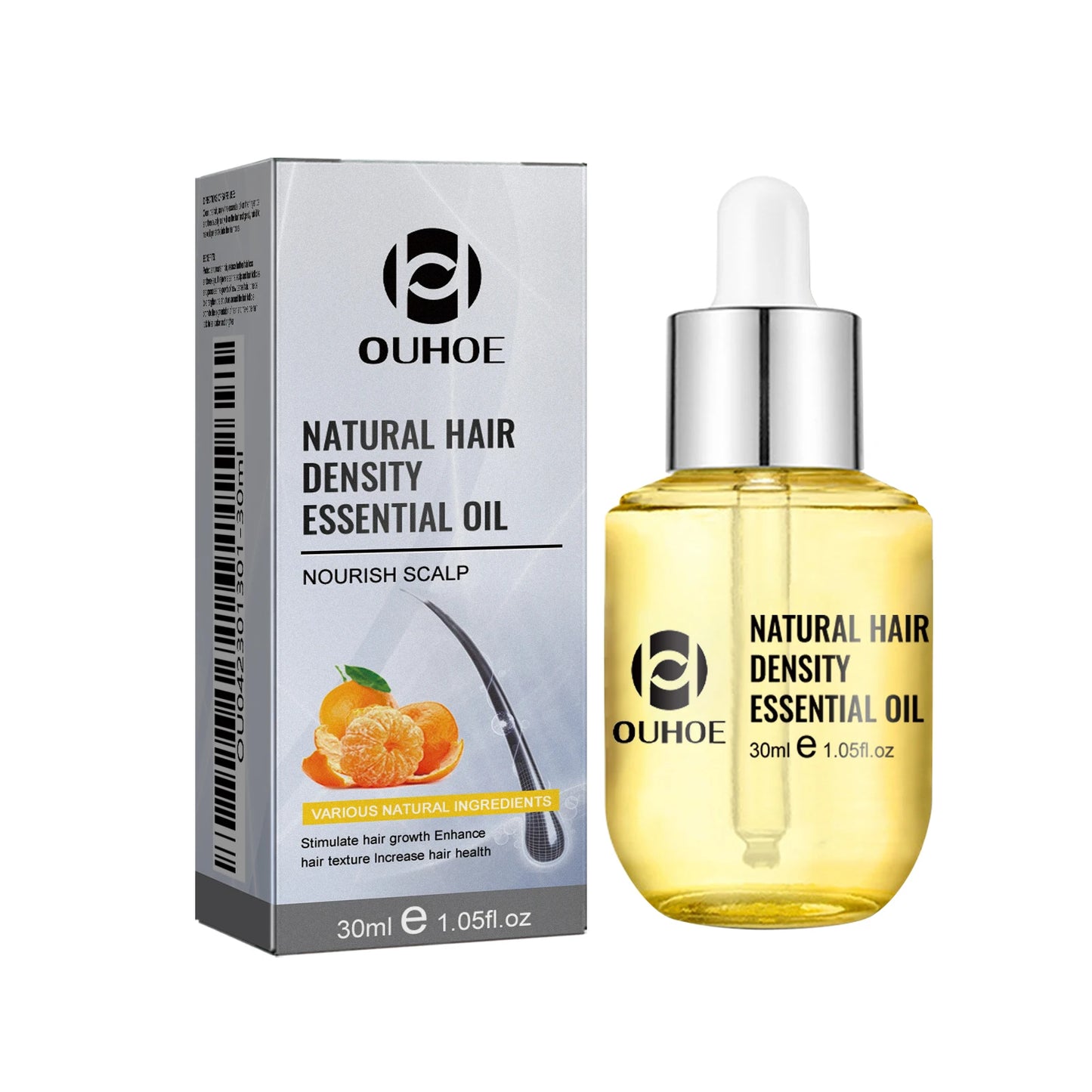 Ouhoe Hair Care Oil for Thinning Hair Scalp Treatment Serum to Strengthen Roots and Repair Damaged Hair 30ml Natural Formula