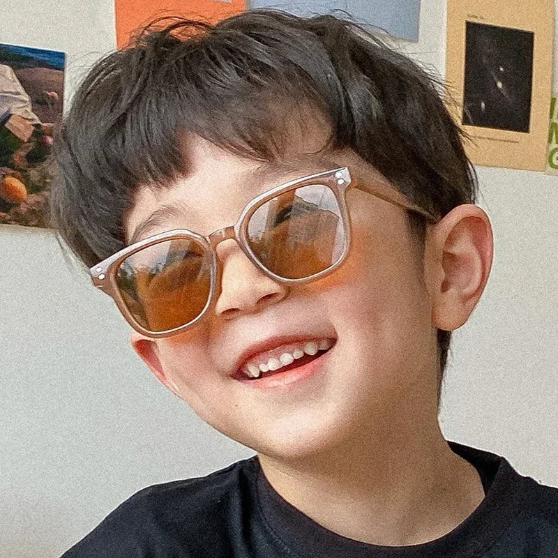 Children Sunglasses Vintage Square UV400 Sun Glasses Outdoor Cute Girl  Boy  Fashion Glasses Protection Classic Kids Sunglasses