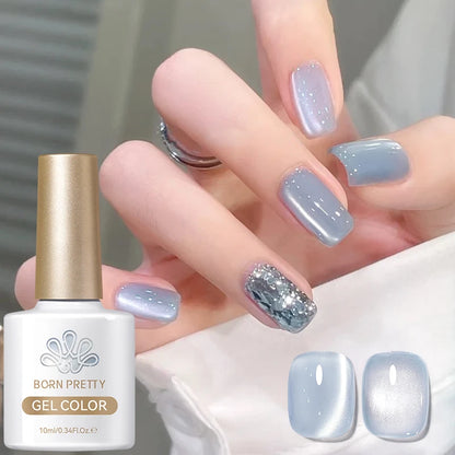 BORN PRETTY 10ml HEMA TPO FREE Mint Chocolate Cat Magnetic Gel Nail Polish Sumer Colored Ultra Shine Soak Off UV Gel Nail Art