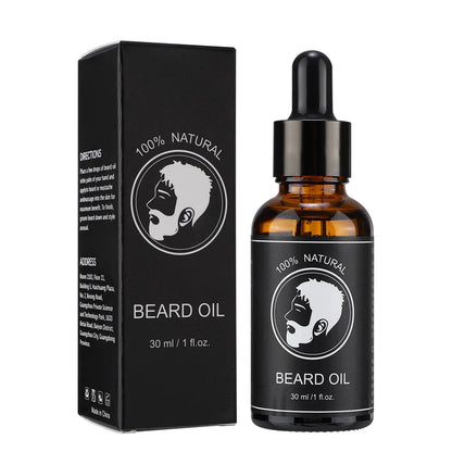 Men Beard Growth Kit Natural Beard Balm Wax and Oil Moisturizing Dashing Gentlemen Effect Beard Styling Professional Care Cream