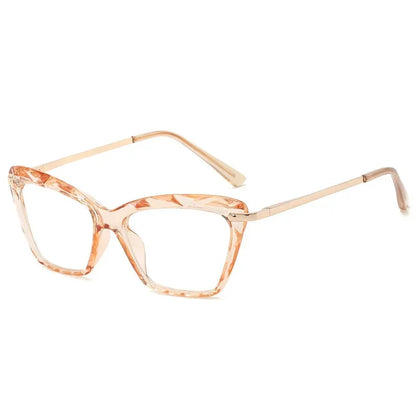 Cat Eye Glasses Frame Retro Anti Blue Women Clear Eyeglasses Women Men Alloy Resting Lense Optical Spectacle Eyeglass