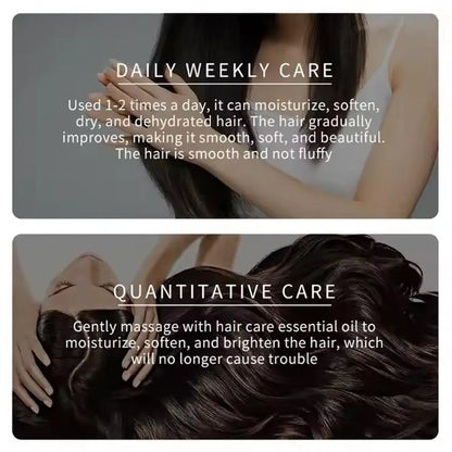 30pcs Rose Fragrance Hair Essential Oil  smooth Shiny Hair Treatment prevent tangling Nourishing Prevent Hair Breakage