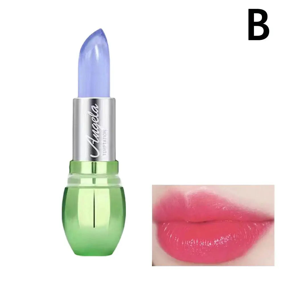 6-Color Moisturizing Aloe Vera Jelly Color Changing Lipstick Lasting Nutritious Lip Balm Gentle Magic Temperature Color Change