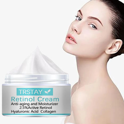 Retinol hyaluronic acid collagen face cream can reduce fine lines, tighten skin, and improve damaged skin