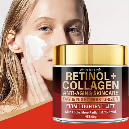 Water Ice Levin Retinol Collagen Dual-Effect Cream 60g Anti-Aging Firming Day And Night Revitalizing Anti-Wrinkle Skin Care
