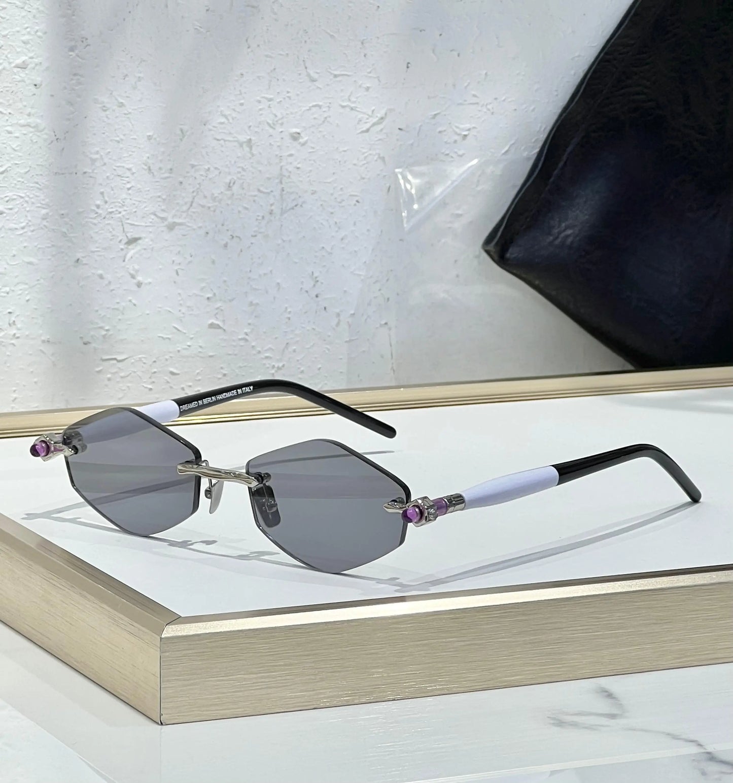 Germany Style Alloy Sunglasses Diomand Acetate Maske P60 Classical Luxury Designer Brand Solar Uv400 Rimless Sunglasses