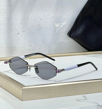 Germany Style Alloy Sunglasses Diomand Acetate Maske P60 Classical Luxury Designer Brand Solar Uv400 Rimless Sunglasses