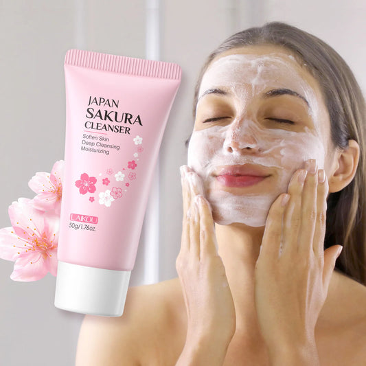 Sakura Facial Cleanser Oil Control Hydrating Gentle Deep Cleansing Suitable for All Skin Types 50g