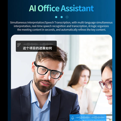 2 in1 4K Smart AI Glasses 800W pixel AI Shooting Camera HD Photo Video Voice BT Call, Waterproof  AI Translation Smart Sunglass