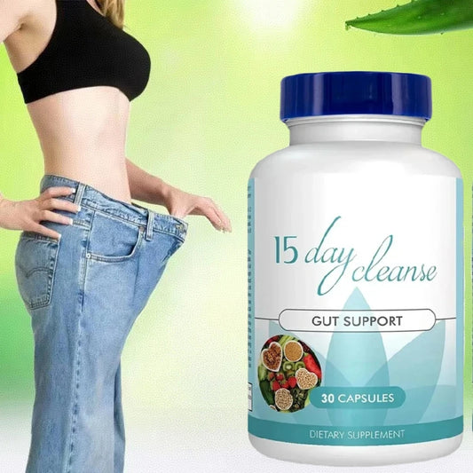 Gut and Colon Support 15-Day Cleanse and Detox to Reduces Abdominal Pain, Bloating, Constipation and Aid Gut Health