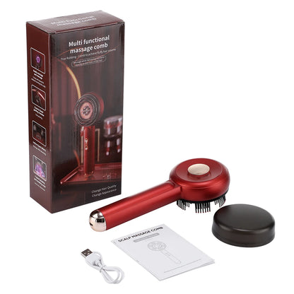 3-in-1 EMS Head Massager Scalp Brush Essential Oil Device for Hair Treatment Tools Fluid Nourishing Scalp Electric Massage Comb