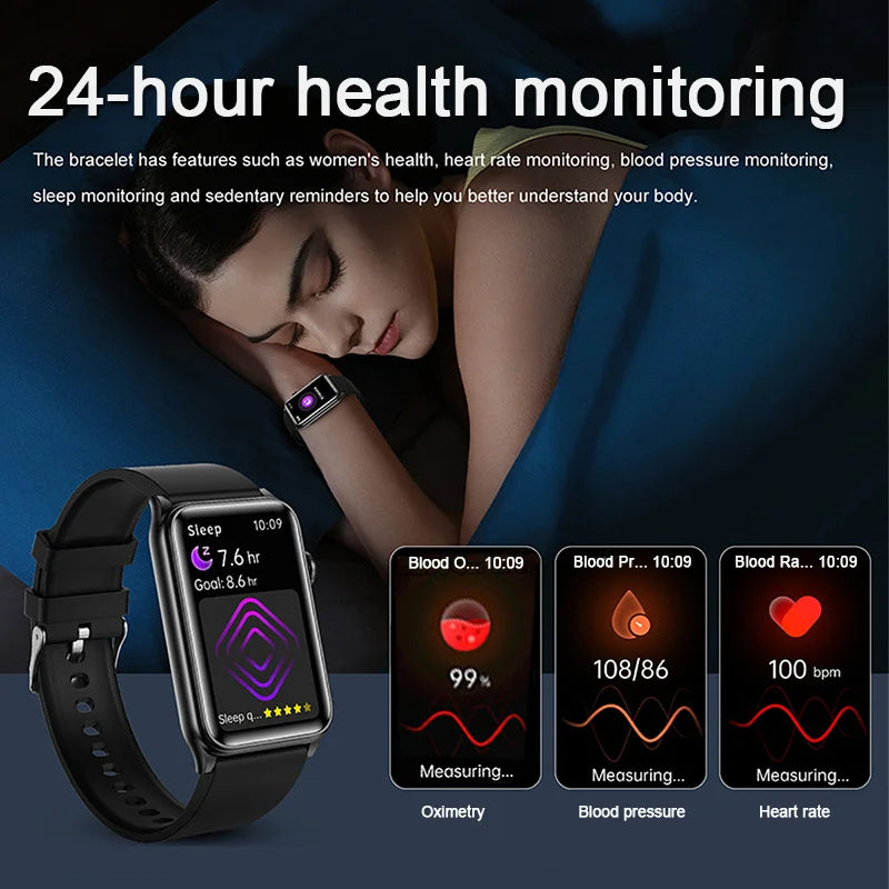 2025 New Smart Watch Men ECG+PPG Blood Pressure Blood Oxygen Health Monitor Sport Fitness AI Vocie BT Call Flashlight Smartwatch