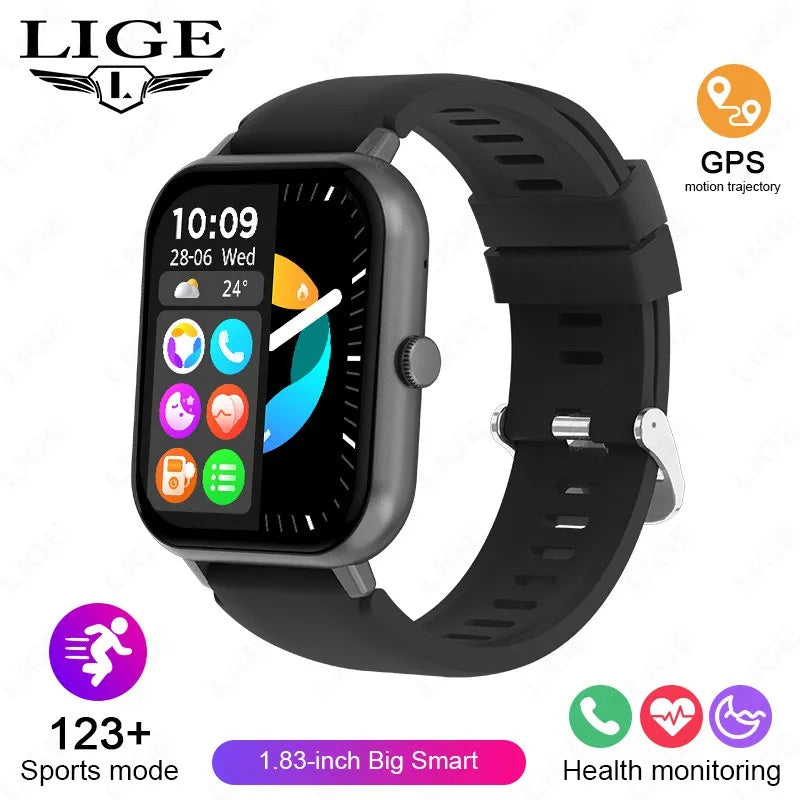 LIGE Smart Watch Women Smartwatch 2024  Bluetooth Answer Call Voice Assistant Whatsapp Reminder IP67 waterproof Men Smart Watch