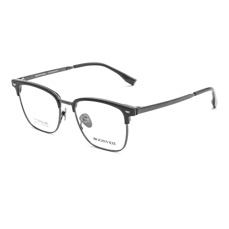 Pure Titanium Frame Glasses Full Rim Eye Glasses Spring Hinges Men Style Shortsighted Spectacles New Arrival Glasses