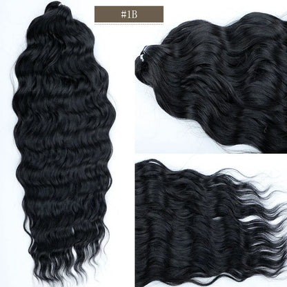 24Inches Pink Water Deep Wave Crochet Braiding 300g Ombre Brown White Synthetic Hair Extension Body Wavy Braids Hair Blond Twist