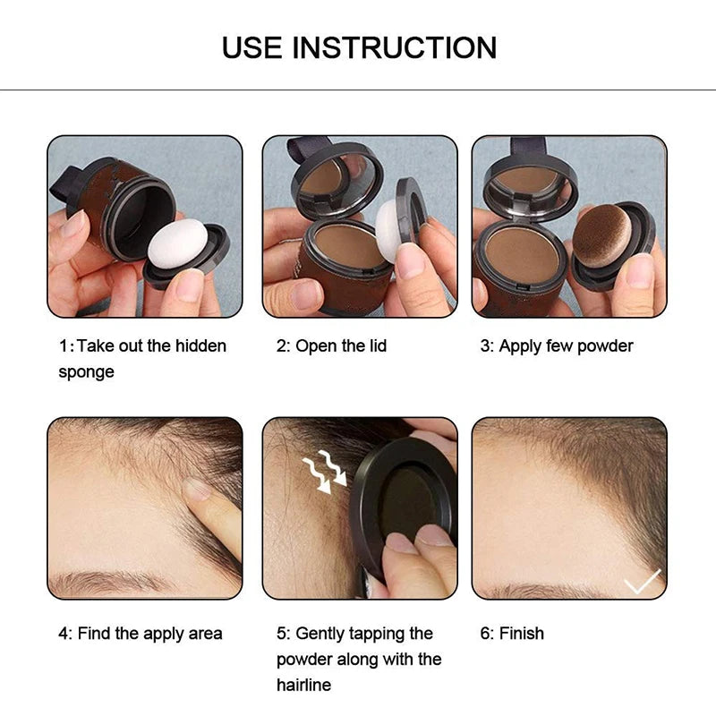 Hair Line Powder 14 colors Black Root Cover Up Natural Instant Waterproof Hairline Shadow Powder Hair Concealer Coverage Makeup