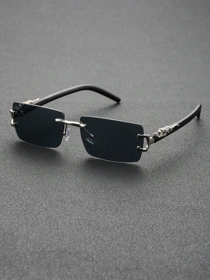 1/2 PCS Fashionable Trendy Frameless Rectangular Personalized Sunglasses For Daily Life