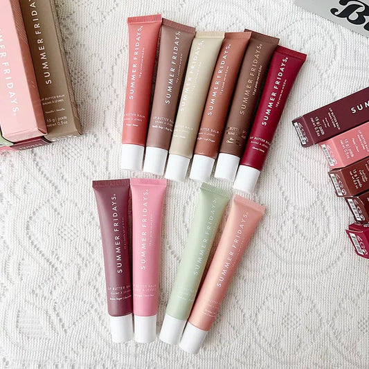 Summer Fridays Iced Coffee Lip Balm Mini Lip Gloss Set New Moisturizing Transparent Smooth Soft Tube Mirror Lipstick Lip Makeup