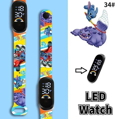 Stitch Children Watches Girls Waterproof Sport Touch Screen Watch for Women Waterproof Digital Clock Bracelet Gifts