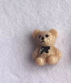 Nail Art Cute Bear Jewelry Metal Frosted Three-Dimensional Candy 3D Cartoon Crown Bear White Cute Nail Charms 네일파츠