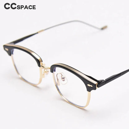 49425 Anti-Blue Light Square Half Frame Plastic Titanium Glasses Frames Ultralight Men Women Optical Fashion Computer Eyeglasses