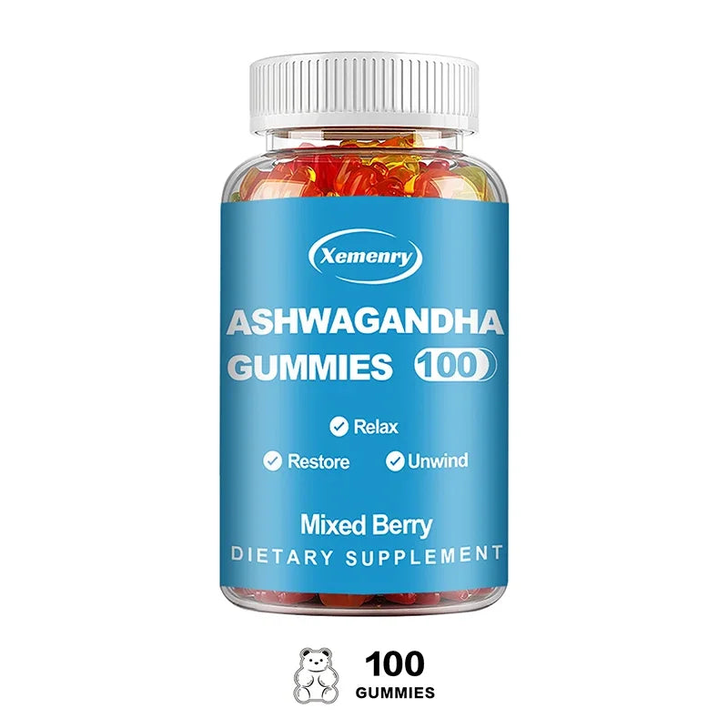 Ashwagandha Gummies - Improve Sleep, Relieve Stress, Support Immunity, Relaxation, Mood and Cognitive Health