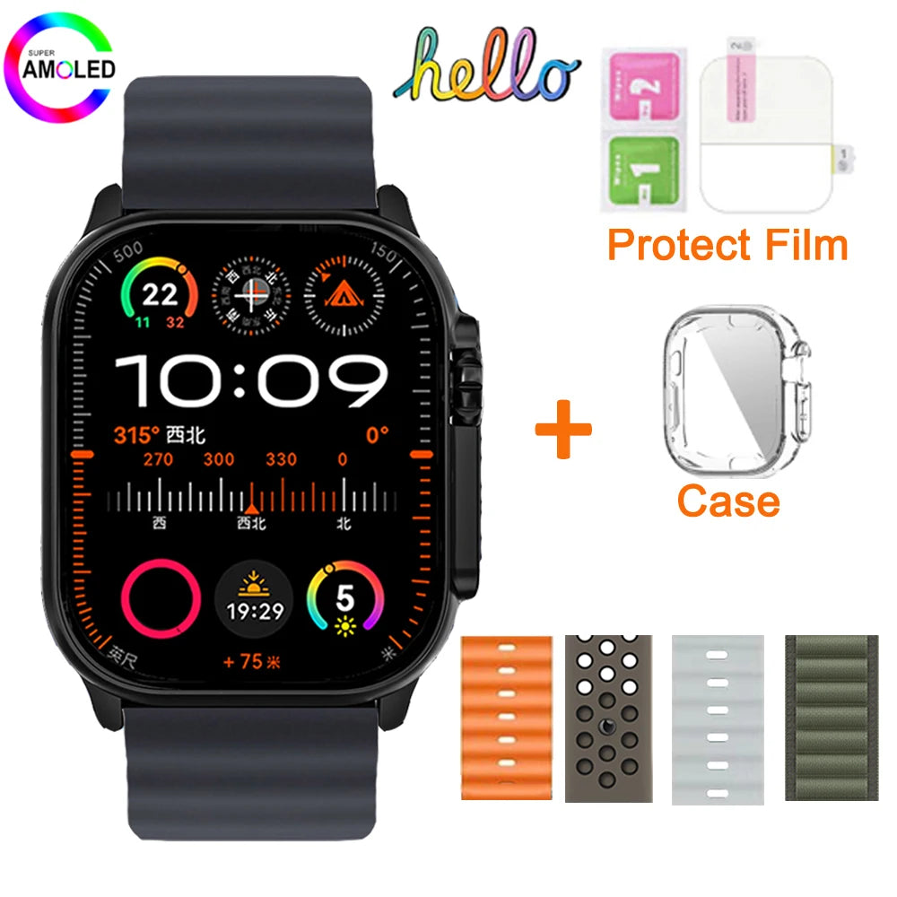 Hello Watch 3 Plus Gen 2 SmartWatch DeepSeek 2025 Original 49mm AMOLED 4G ROM NFC GPT Compass Photo Album Local Music Men Watch