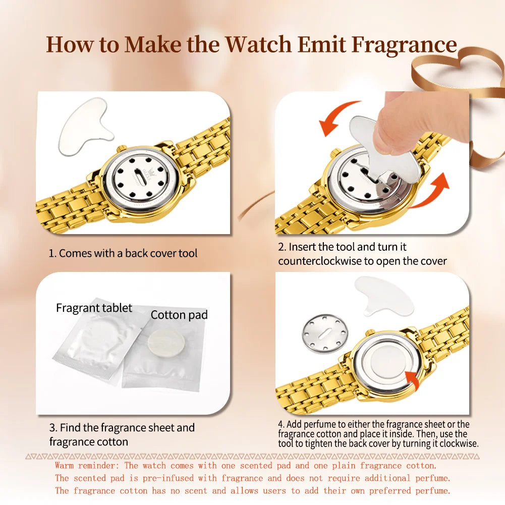 OLEVS 5513X Perfume Womens Watch Original Quartz Watch Waterproof Luminous Day Date Ladies Watches Fragrant Watch Gift New Reloj