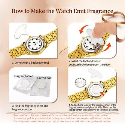 OLEVS 5513X Perfume Womens Watch Original Quartz Watch Waterproof Luminous Day Date Ladies Watches Fragrant Watch Gift New Reloj