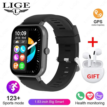 LIGE Smart Watch Women Smartwatch 2024  Bluetooth Answer Call Voice Assistant Whatsapp Reminder IP67 waterproof Men Smart Watch
