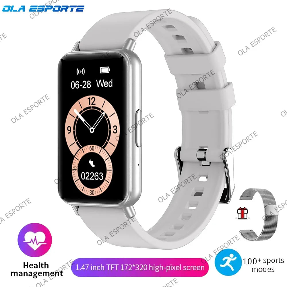 For Android IOS Smart Bracelet Women Smartwatch Men Heart Rate Blood Oxygen Waterproof Sport Smart Band Watch For Ladies +Gift